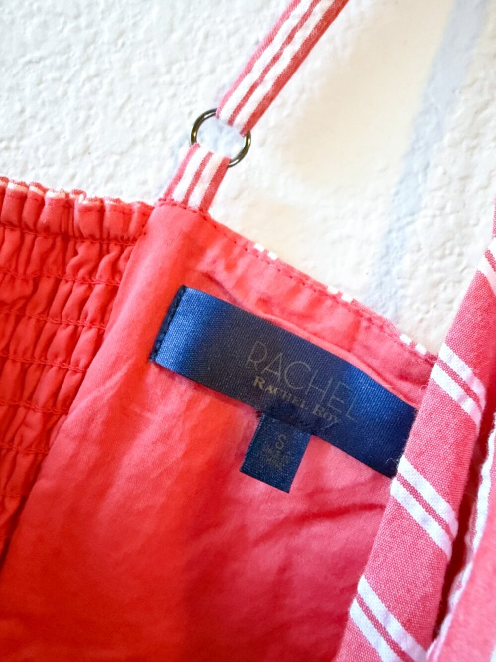 Rachel Roy Coral Striped Midi Dress Size S - Picture 4 of 7